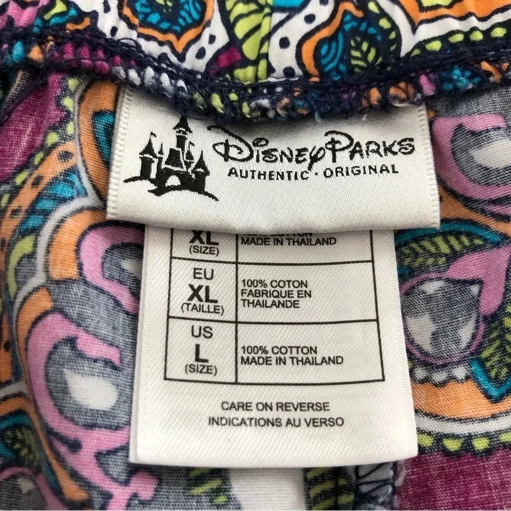 Disney Parks Womens US Large Purple‎ Paisley Hidden Mickey Lounge PJ Pants Mouse - Picture 6 of 6
